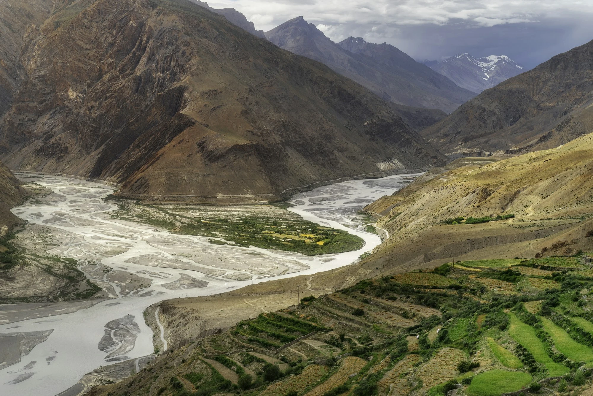 The mountain landscape of Spiti Valley